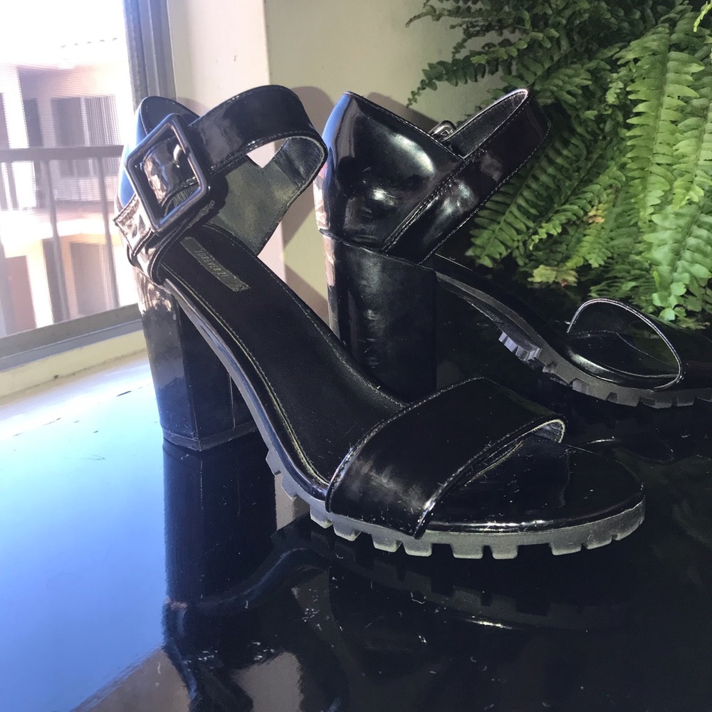 Black Sneaker Bottom Heel